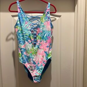 Lilly Pulitizer Isle Lattice Swim One-Piece no tags but never worn.